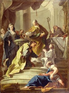 St. Prosdocimus Baptising St. Daniel by Giovanni Battista Pittoni
