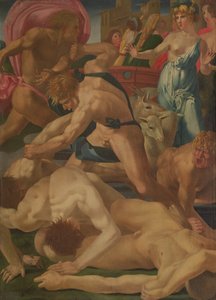 Moses Defending the Daughters of Jethro by Giovanni Battista Rosso Fiorentino