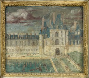 View of the Castle of Fontainebleau around 1535-1540 by Giovanni Battista Rosso Fiorentino
