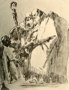 A Bishop, two other Priests and a Deacon with the Ritual