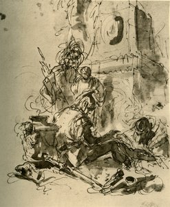 A Soldier Seated by Giovanni Battista Tiepolo
