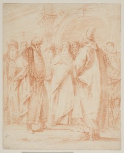 A Group of Men Gathered in Front of a Gate