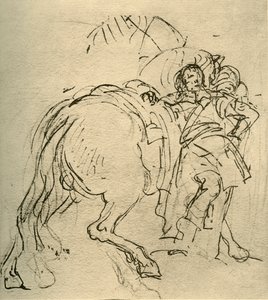 A Rider Leaning on His Horse, c. 1740s, 1928 by Giovanni Battista Tiepolo