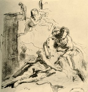Angelica Tends the Wounds of Medor, c1757 by Giovanni Battista Tiepolo