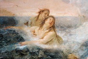 Thetis from Thetis Consoling her Son Achilles (detail) by Giovanni Battista Tiepolo