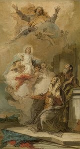 The Immaculate Conception (Joachim and Anna Receive Mary from God). Around 1757-59 by Giovanni Battista Tiepolo