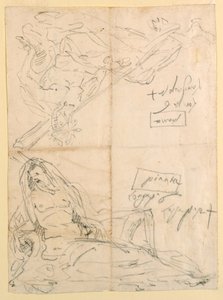 Two Sketches of River Gods, ca. 1750 by Giovanni Battista Tiepolo