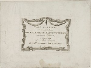 Frontispiece from Capricci by Giovanni Battista Tiepolo