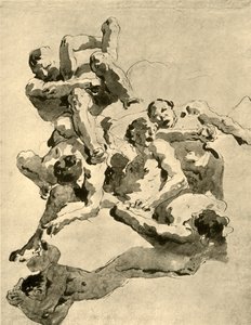 Giants fighting by Giovanni Battista Tiepolo