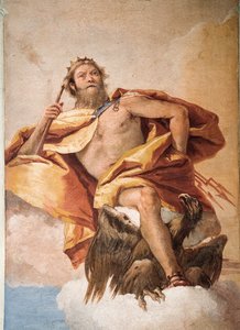 Jove the Thunderer with Eagle from the Room of Olympian Deities in the Foresteria (Guesthouse) by Giovanni Battista Tiepolo