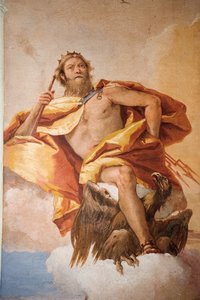 Jove the Thunderer with Eagle, from the Room of Olympian Deities in the Foresteria (Guesthouse) by Giovanni Battista Tiepolo