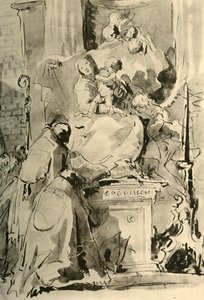 Madonna enthroned and two Bishops, mid 18th century, 1928