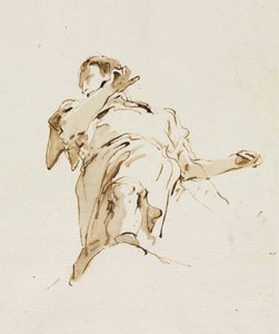 Male Figure Seen from Below, c. 1740s by Giovanni Battista Tiepolo