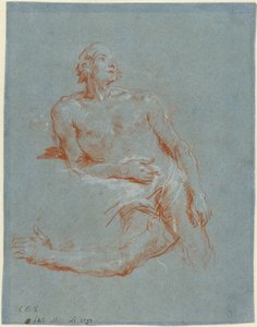 Male Nude Leaning on His Elbow by Giovanni Battista Tiepolo