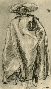 Man in a Big Cloak Seen from Behind by Giovanni Battista Tiepolo