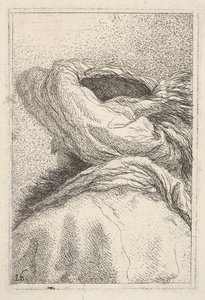 Man in a Turban, Depicted in Bust Length Format from Behind in Three-Quarters View, ca. 1770 by Giovanni Battista Tiepolo