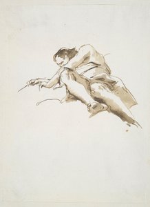 Reclining Male Figure Seen from Below by Giovanni Battista Tiepolo