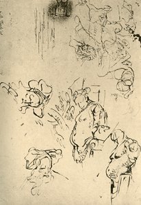 Satyr Herms and Oriental Heads by Giovanni Battista Tiepolo
