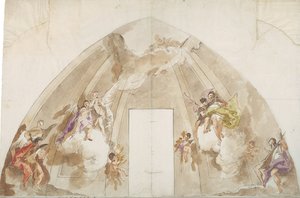 Singing and Music-Making Angels: Preparatory Drawing for the Ceiling of Udine Cathedral by Giovanni Battista Tiepolo