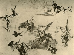 Sketch for a Ceiling Painting by Giovanni Battista Tiepolo