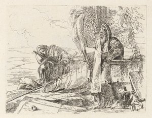 Standing Philosopher and Two Other Figures (from Various Capriccios) by Giovanni Battista Tiepolo