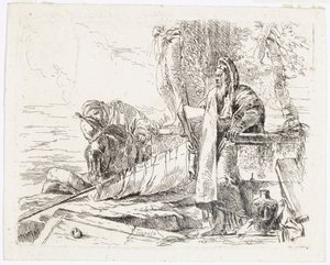 Standing Philosopher with a Large Book, from Vari Capricci by Giovanni Battista Tiepolo