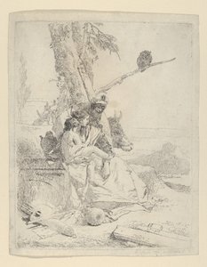 The Family of the Oriental Peasant, from the Scherzi by Giovanni Battista Tiepolo