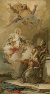 The Immaculate Conception (Joachim and Anna Receiving the Virgin Mary from God the Father) by Giovanni Battista Tiepolo