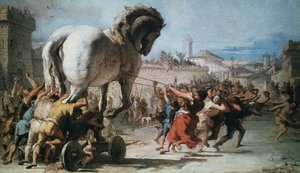 The Procession of the Trojan Horse into Troy by Giovanni Battista Tiepolo