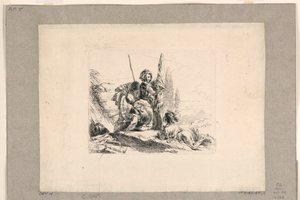 Three Soldiers and a Boy, from the Vari Capricci by Giovanni Battista Tiepolo
