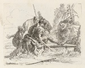 Two Soldiers and Two Women, from Various Capriccios by Giovanni Battista Tiepolo