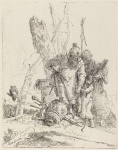 Two Turbaned Magicians and a Boy by Giovanni Battista Tiepolo
