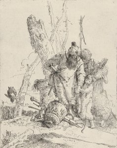 Two astrologers and a boy, from the Scherzi by Giovanni Battista Tiepolo