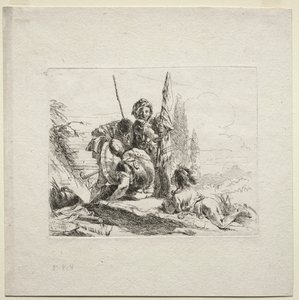 Various Caprices: The Three Soldiers and the Boy by Giovanni Battista Tiepolo