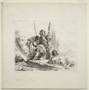 Various Caprices: The Three Soldiers and the Boy by Giovanni Battista Tiepolo