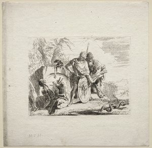 Various Caprices: The Young Soldier and the Astrologer, 1785 by Giovanni Battista Tiepolo