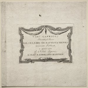 Various Caprices: Title Page by Giovanni Battista Tiepolo