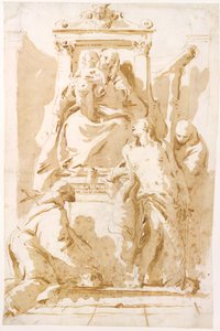 Virgin and Child with Saint John of the Cross (?), Saint Sebastian, and Saint Peter of Alcantara