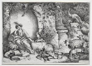 Melancholy, c. 1660-1665 by Giovanni Benedetto Castiglione