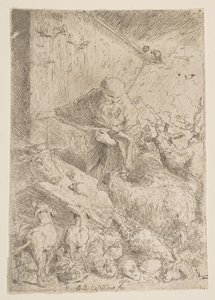 Noah Letting the Animals into the Ark by Giovanni Benedetto Castiglione
