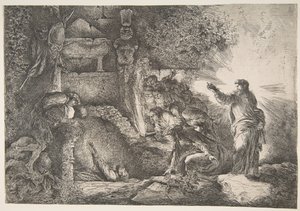 Raising of Lazarus by Giovanni Benedetto Castiglione