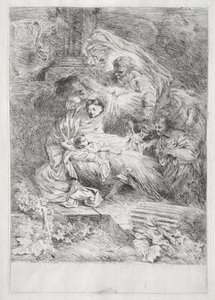 The Nativity with God the Father and the Holy Spirit by Giovanni Benedetto Castiglione