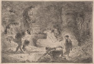 Tobit Burying the Dead by Giovanni Benedetto Castiglione