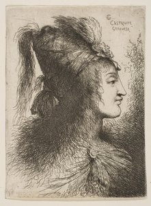 Young Man Wearing a Plumed Turban, Facing Right