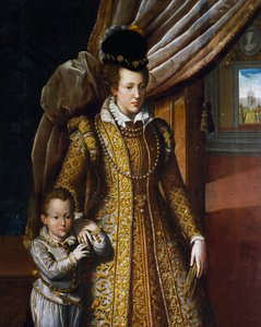 Portrait of Joanna of Austria, Grand Duchess of Tuscany, by Giovanni Bizzelli by Giovanni Bizzelli