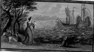 Decameron, Beritola is abandoned on the island of Ponzo. Second day, story 6 by Giovanni Boccaccio