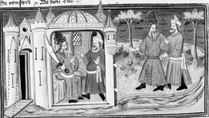 Decameron, Melchizedek Tells Saladin the Parable of the Three Rings; The Two Men Become Friends. First Day, Story 3 by Giovanni Boccaccio