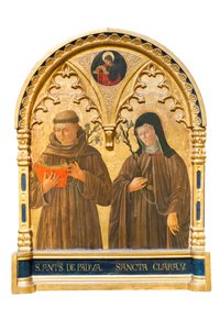 St Anthony of Padua and Saint Claire of Assisi by Giovanni Boccati or Boccatto