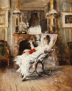 An Elegant Lady Holding a Fan