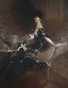 Consuelo Vanderbilt, Duchess of Marlborough, and Her Son, Lord Ivor Spencer-Churchill by Giovanni Boldini